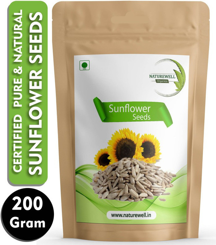 Naturewell Organics Sunflower Seeds for Eating Fibre, Protein Rich Superfood-200g Seed(200 g)