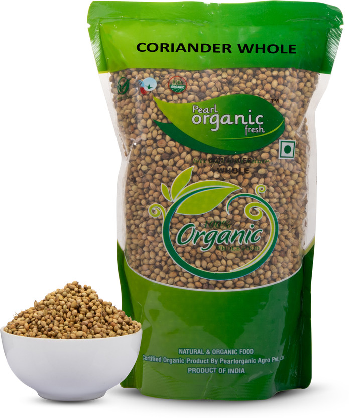 Pearl Organic Fresh Coriander Whole(3 x 500 g)