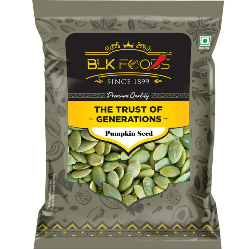 BLK FOODS Select 500g Raw Pumpkin Seeds for Eating Pumpkin Seeds(500 g)