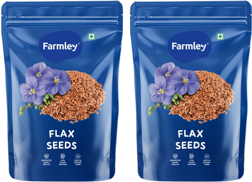 Farmley Premium Brown Flax Seeds 400g Brown Flax Seeds(2 x 200 g)