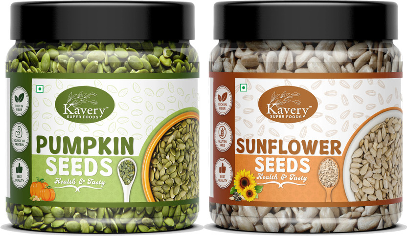 kavery superfoods Pumpkin Seeds and Sunflower Seeds combo Pumpkin Seeds, Sunflower Seeds(2 x 100 g)