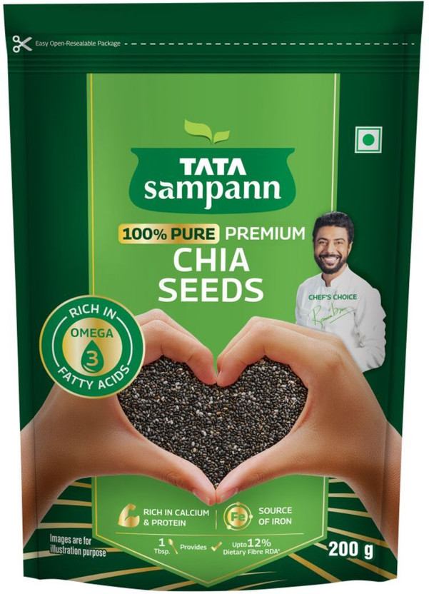 Tata Sampann Premium, Handpicked, Resealable Pack Chia Seeds(200 g)