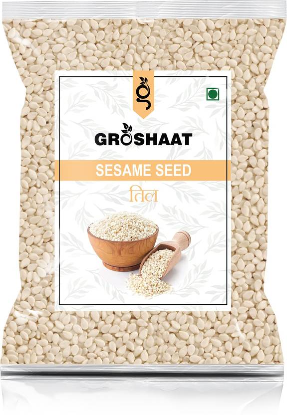Groshaat Best Quality White Sesame Seed1Kg (Pack Of 1) Safed Till