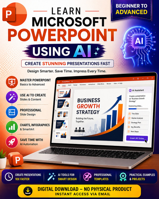 Gurpreet Nutrition Learn Microsoft PowerPoint Using AI: Create Stunning Presentations Fast(Email Delivery)