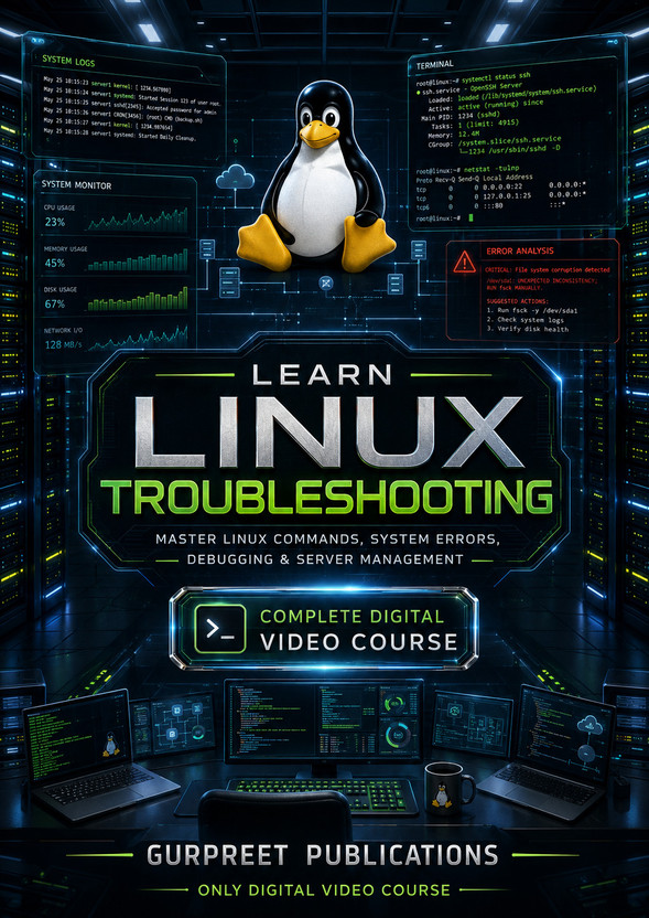 Gurpreet Nutrition Linux Trubleshooting (No CD,No DVD)(Digital Download)