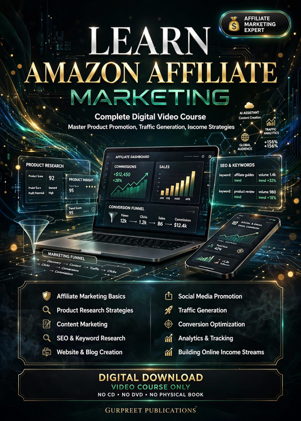 Gurpreet Nutrition Amazon Affiliate Marketing: Build & Grow a Profitable Online Business(Digital Download Link)