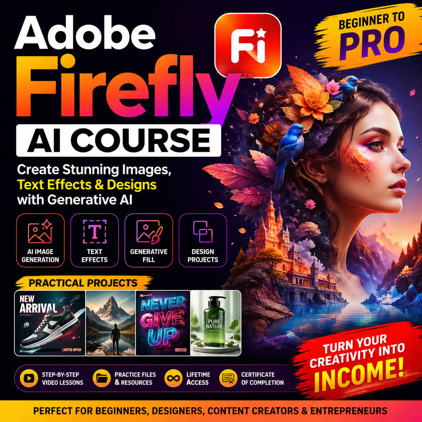 Gurpreet Nutrition Adobe Firefly AI Course | Image & Design Training for Beginners(Email Delivery)