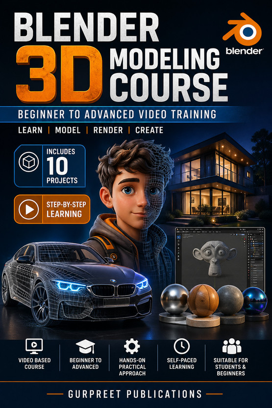 Gurpreet Nutrition Blender Masterclass: 3D Modeling, Rendering & Animation Course(Email Delivery)