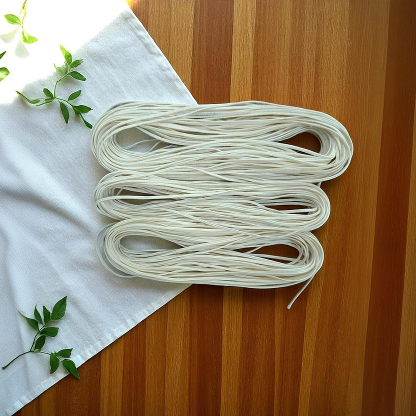 Sajni Style Elastic Thread and Cord White Elastic(50 m)
