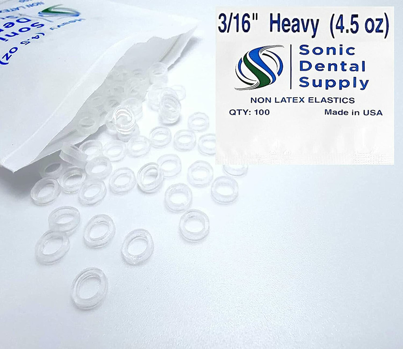 Sonic Dental Supply Braided White Elastic(11.43 m)