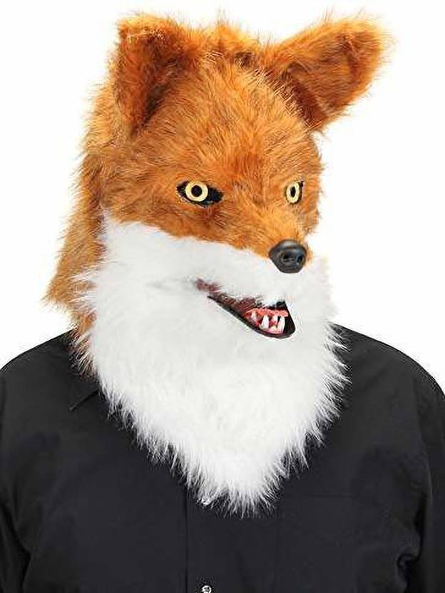 Elope Mouth Mover Fox Mask Standard Brown Elders Halloween Costume