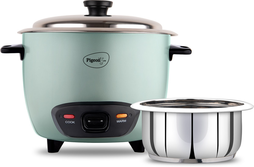 Pigeon Pigeon Inox SS 1 Pot Electric Rice Cooker with Steaming Feature(1 L, Green, Pack of 6) - Flipkart Deal