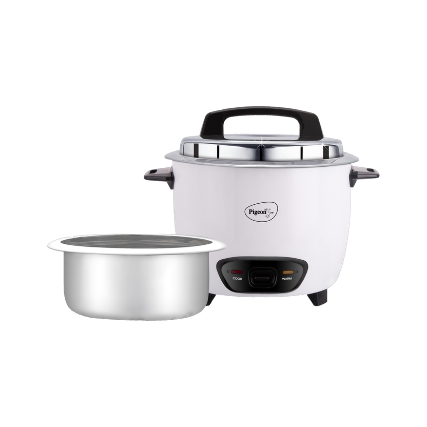 Pigeon JOY SINGLE POT 
AUTOMATIC MULTI COOKER WARMER Electric Rice Cooker with Steaming Feature(1 L, White)