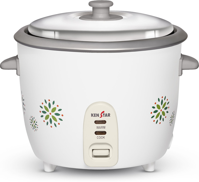 Kenstar MY COOK 2.0 Electric Rice Cooker with Steaming Feature(2 L, White & Grey)