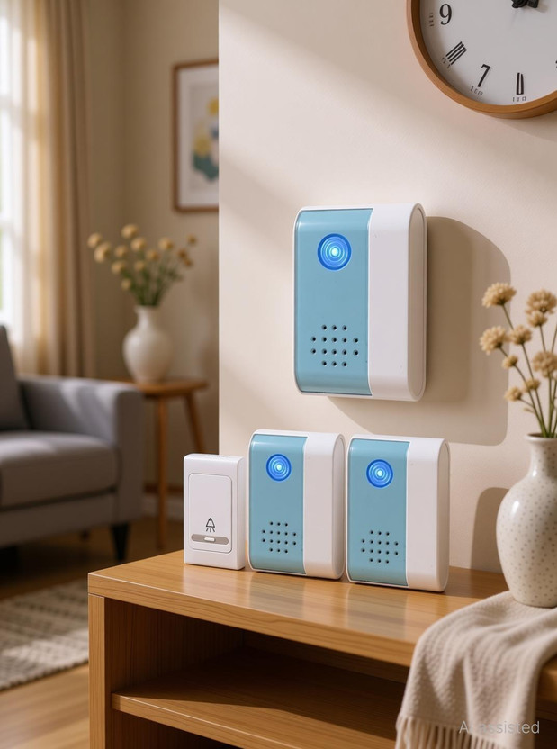 uptodatetools Wireless Door Chime(1 Tune)
