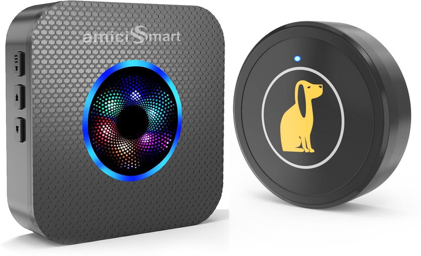 amiciSmart Premium Dog Potty Training Bell – Wireless Doorbell System with 55 Melodies Wireless Door Chime(55 Tunes)