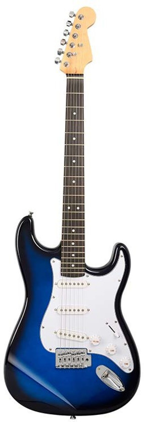 BLUEBERRY R-701-BLUE Beginner/Professional Full Size Rosewood Fretboard Maple Solid Body Electric Guitar(Blue)