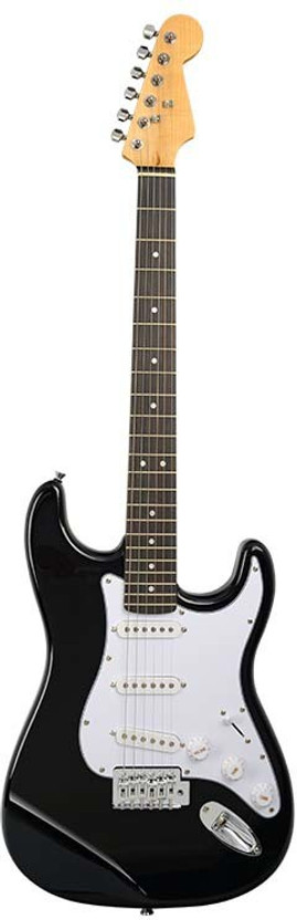 BLUEBERRY R-701-BLACK Beginner/Professional Full Size Rosewood Fretboard Maple Solid Body Electric Guitar(BLACK)