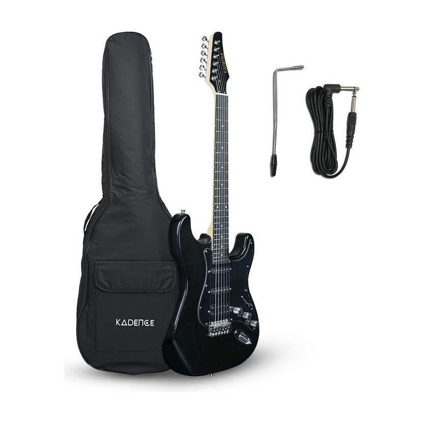 KADENCE AstroMan Electric Guitar, 21 FRETS, ROSEWOOD FRETBOARD Solid Body Electric Guitar(black)