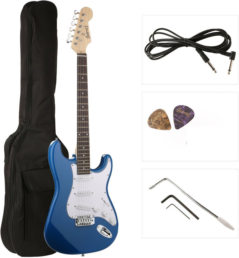 Juarez Juarez JRZST38-BL Electric Guitar , With Case/Bag & Picks- Kit Electro-acoustic Guitar(Blue) - Flipkart Deal