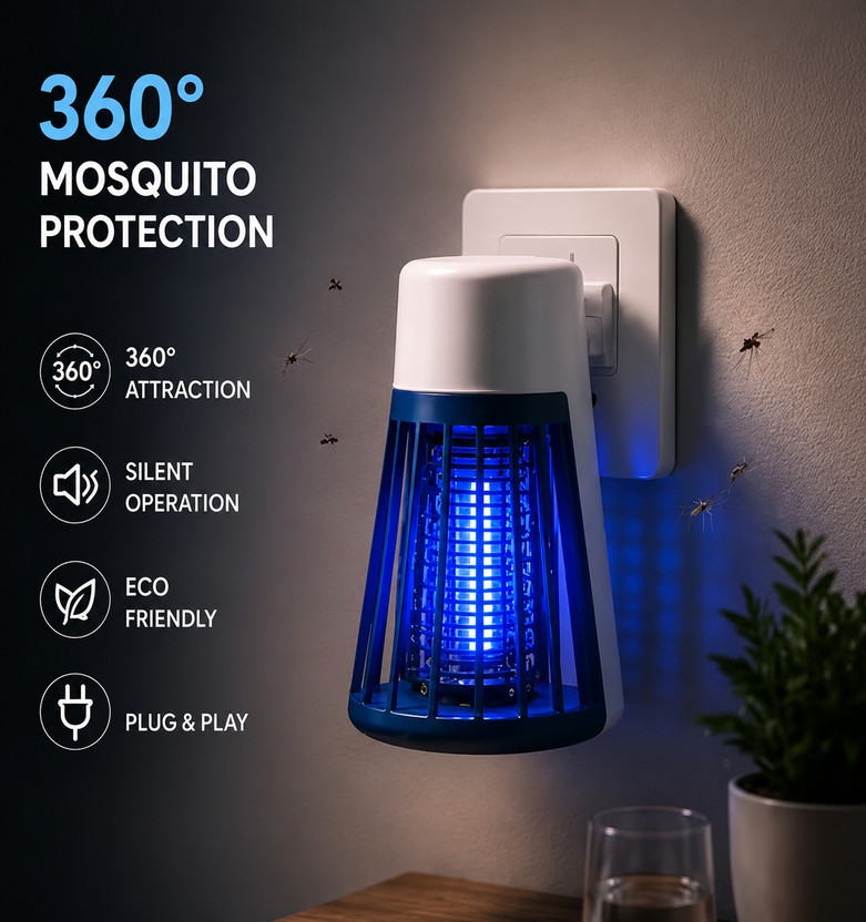 VELNOR Mosquito killer Machine with Plug | Long Lasting Protection Against Mosquitoes Electric Insect Killer Indoor(Suction Trap)