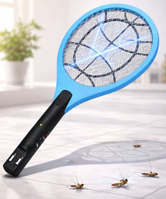 NIBBIN Rechargeable Electric Mosquito Killer Racket Bat | High Voltage Insect Swatter Electric Insect Killer Indoor, Outdoor(Fly Swatter)