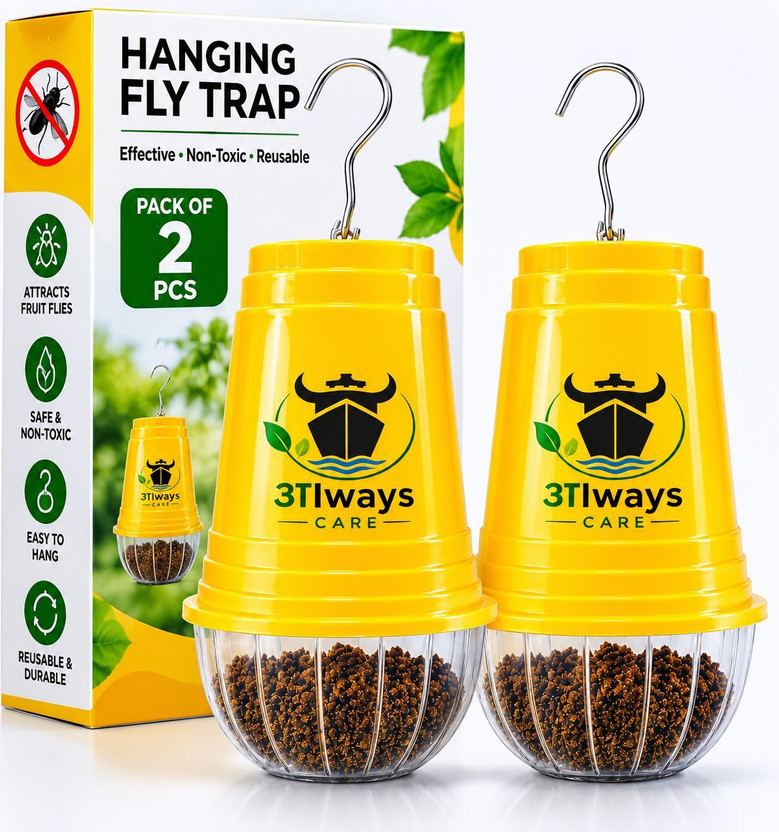 AlwayscareFly Fruit Fly Trap for Bactocera dorsalis (Pack of 2) Electric Insect Killer Outdoor, Indoor(Suction Trap)