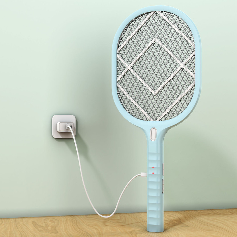 UN1QUE Rechargeable Mosquito Bat with 1200mAh Battery & LED Light | High-Voltage Grid Electric Insect Killer Indoor, Outdoor(Bat)