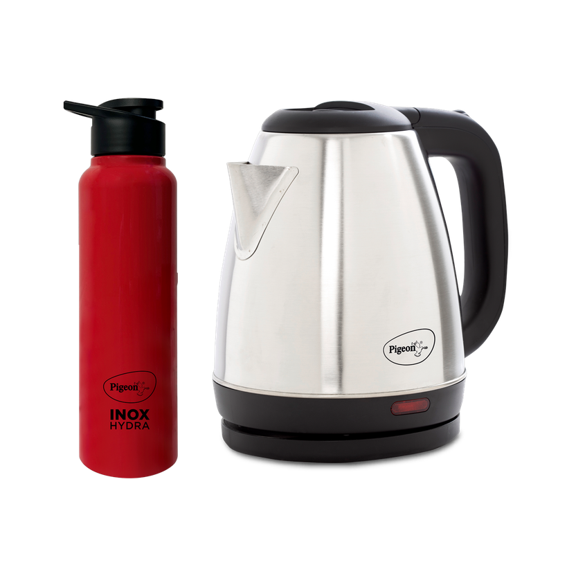 Pigeon Kettle+Water Bottle Electric Kettle with Bottle(1.5 L, Silver)
