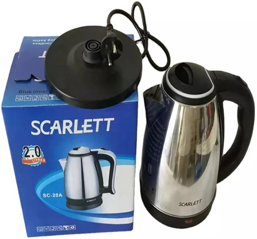 RudraCreation Cordless, Stainless Steel Finish Fast Hot Water Boiling