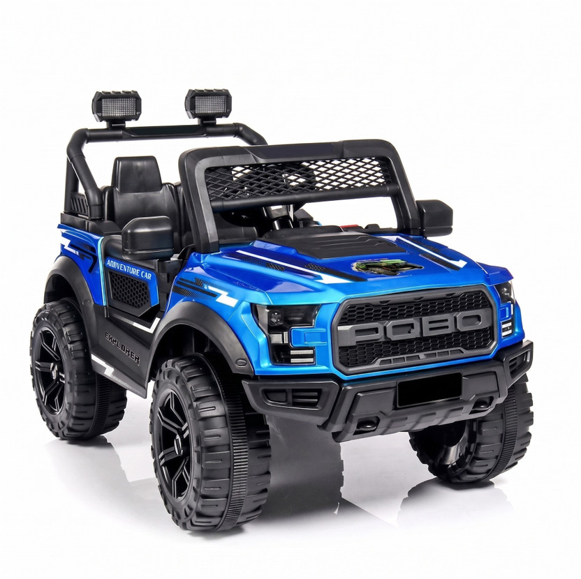 Toys R Us Avigo Rechargeable 12V Battery Operated Ride on Car Jeep with Music, Led Lights. Jeep Battery Operated Ride On(Blue)