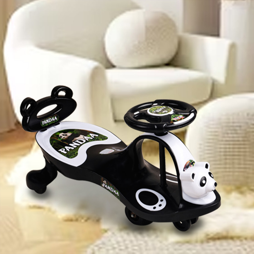 YWTOYS PANDA_FACE_MANUAL_RIDE_ON 22(Black, Pack of: 1)