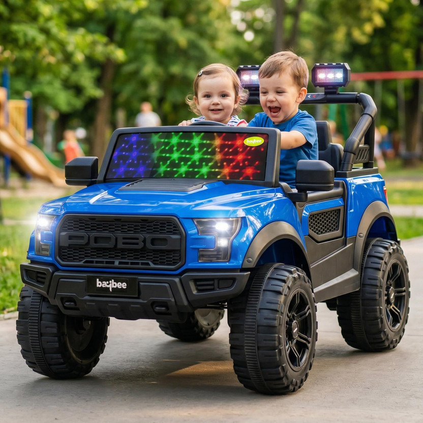 baybee Bronco Baby Battery Operated Jeep for Kids, Electric Ride on with Light & Music Jeep Battery Operated Ride On(Blue)