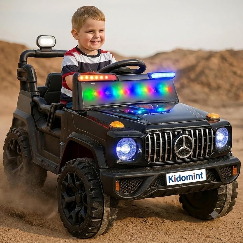 Kidscruser Kidscruser Ride On 4x4 | Battery Operated Adventure Vehicle for Kids with LED Lights Car Battery Operated Ride On(Black) - Flipkart Deal