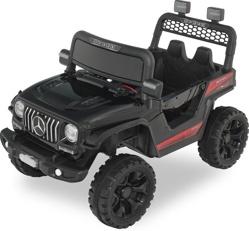 MINI CRUISERS Kids Premium G63 Painted Metallic Black 4 x4 Jeep Battery Operated Ride On(Black)