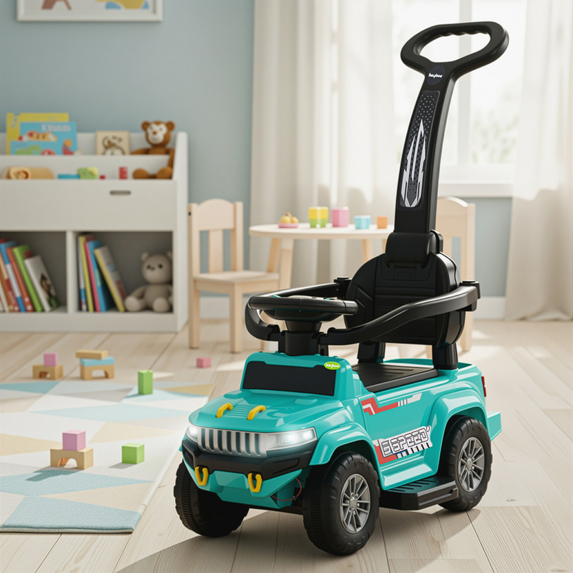 baybee Speedy Pro Baby Ride on Jeep Toys for Kids Push Car with Music & Light 1-4 Years Rideons & Wagons Non Battery Operated Ride On(Green)