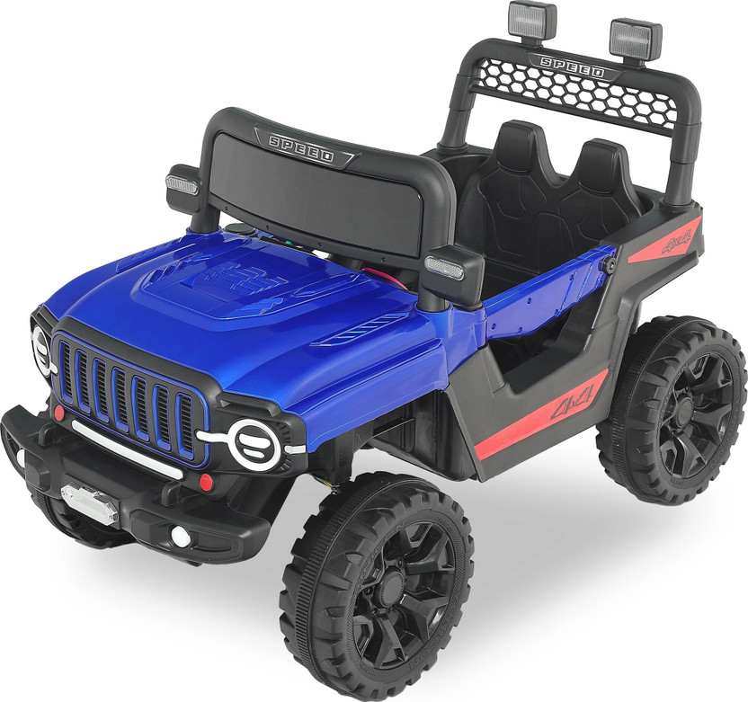 MINI CRUISERS Kids Premium 5588 Painted Metallic Blue Jeep Battery Operated Ride On(Blue)