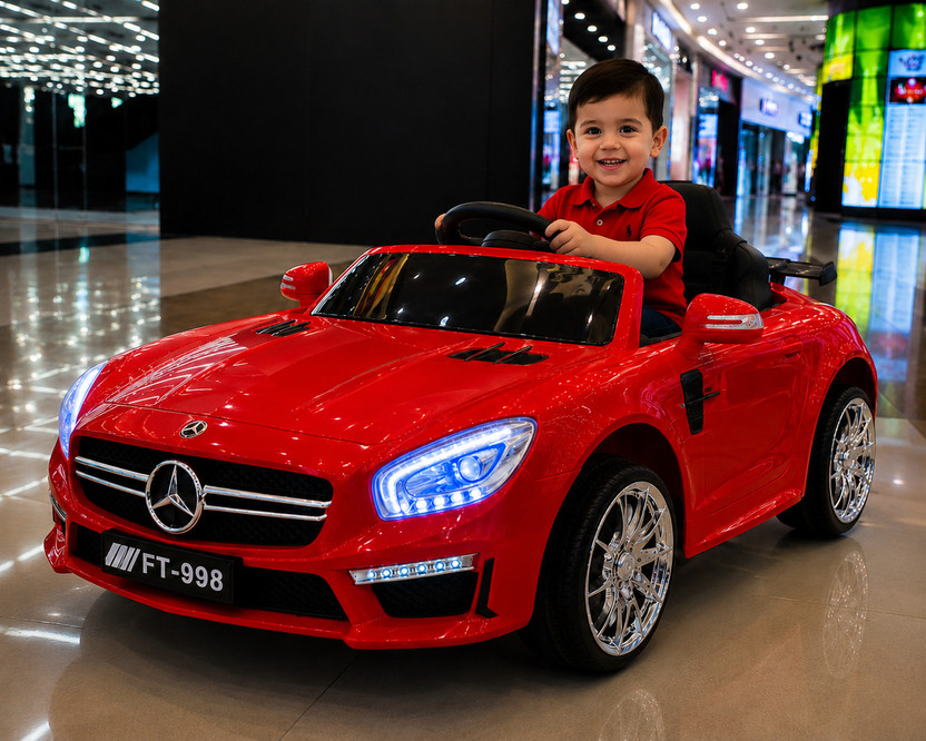 SBT Small Boy Toys MERCEDES (1-6Yrs) RED battery car, Car for kids, Car for kids to drive Car Battery Operated Ride On(Red)