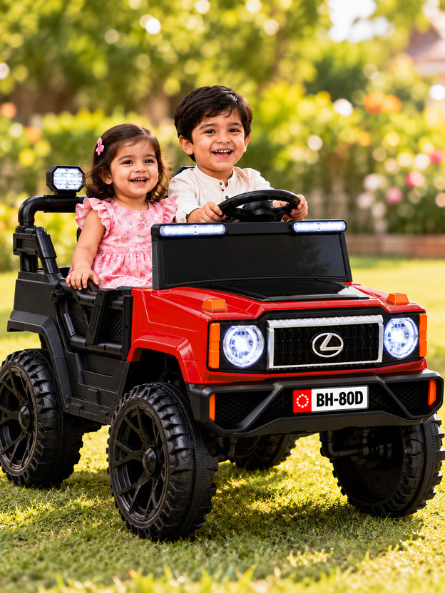 kinggo kinggo Kids Ride-on 4x4 EV Car | Remote & Manual Drive, Rechargeable Car Battery Operated Ride On(Red) - Flipkart Deal