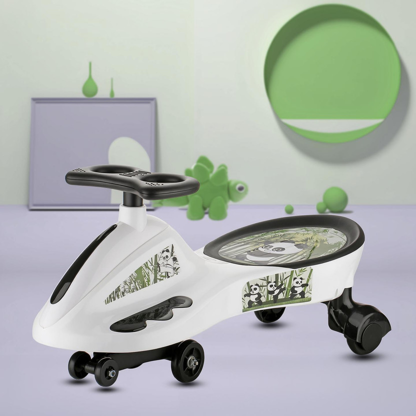 Miss & Chief Voyager-Panda Swing and Magic car for kids Boys & Girls Rideons & Wagons Non Battery Operated Ride On(White)