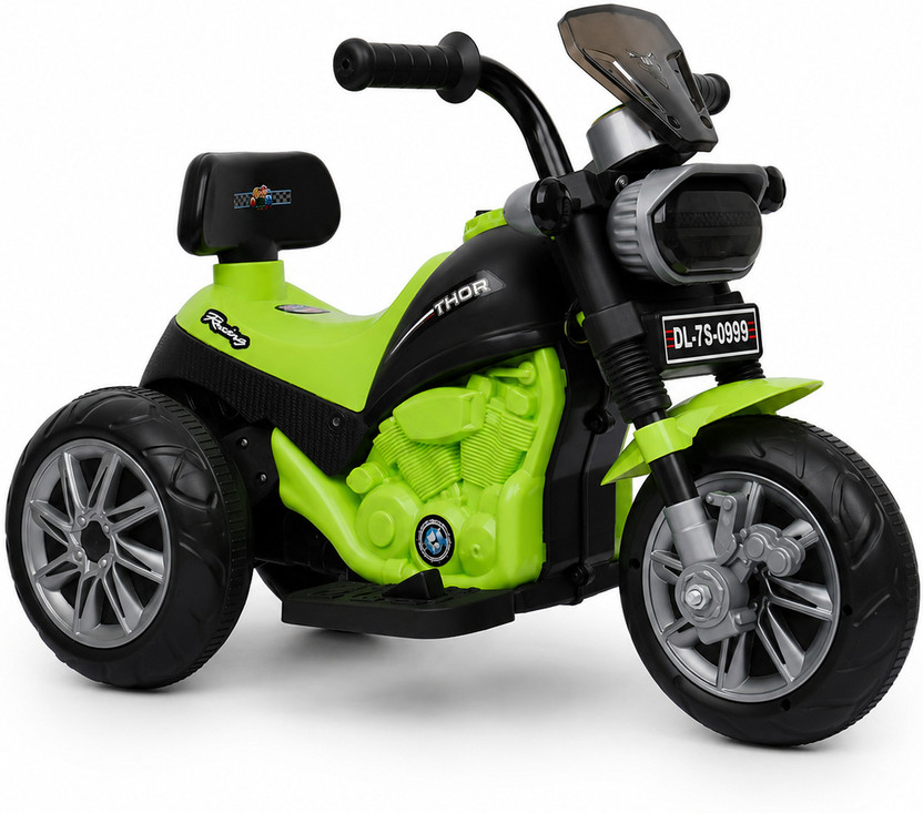 A+13 A+13 TOYS Thor EV 6V Battery Ride On Bike for Kids 2-5 Years with Bluetooth & LED Bike Battery Operated Ride On(Green, Black) - Flipkart Deal