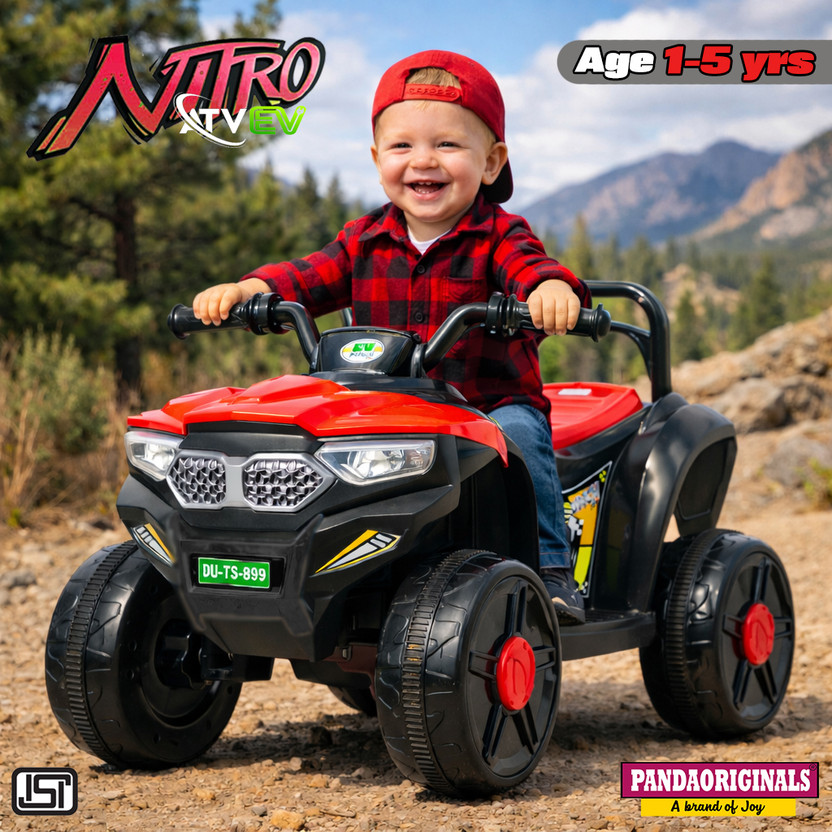 Pandaoriginals Nitro Ev With Music And Lights, Forward and Backward Gear, Built in MP3 player Jeep Battery Operated Ride On(Multicolor)