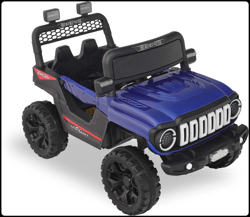 MINI CRUISERS Kids Premium 908 Metallic Red 4 x 4 Jeep Battery Operated Ride On(Blue)