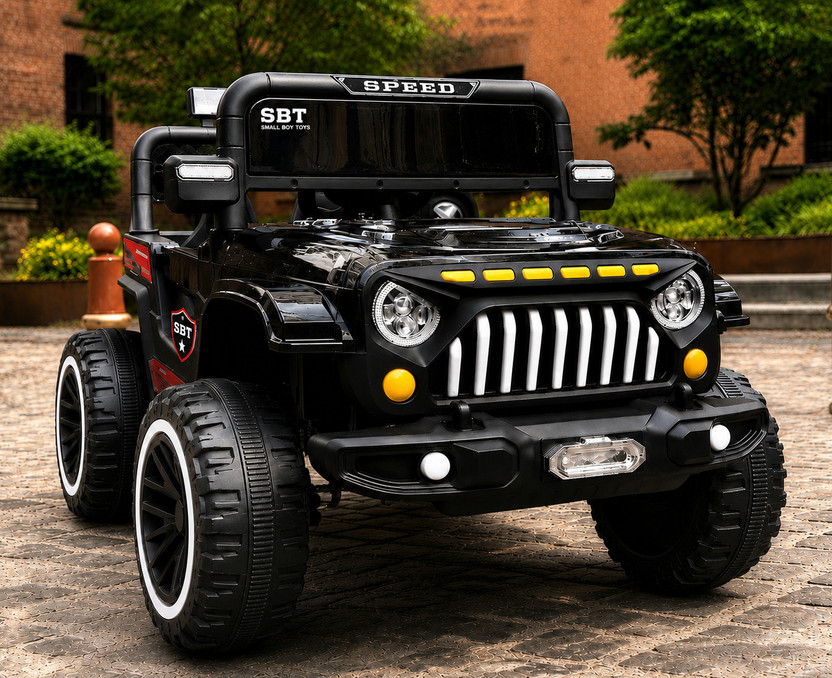 SmallBoyToys 528 Black 4X4 (1-6YRS) KIDS CAR, BATTERY CAR Jeep Battery Operated Ride On(Black)