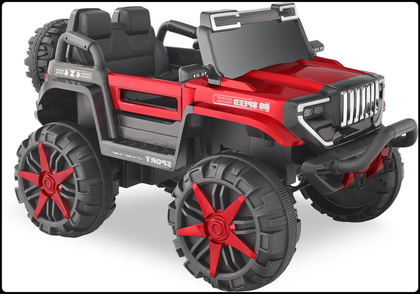 MINI CRUISERS Kids Premium BDQ 1200A METALLIC RED 4 x 4 Jeep Battery Operated Ride On(Red)