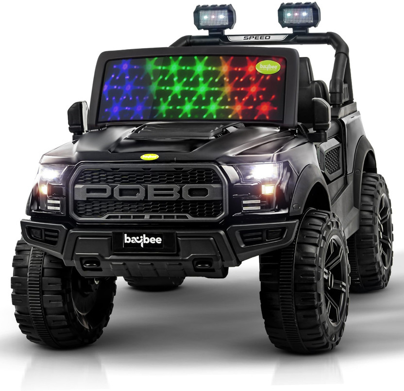 baybee Bronco Rechargeable Jeep for Kids, Ride on Toy Kids Car with Bluetooth, Music Jeep Battery Operated Ride On(Black)