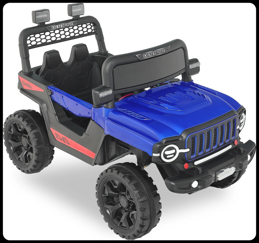 MINI CRUISERS Kids Premium 5588 Painted Metallic Blue Jeep Battery Operated Ride On(Blue)