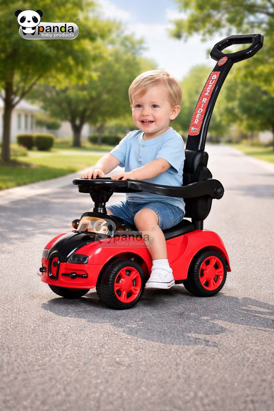 PANDA BABY PRODUCTS Buzz Rider Plus Car for Kids with Music & Horn Car Non Battery Operated Ride On(Red)