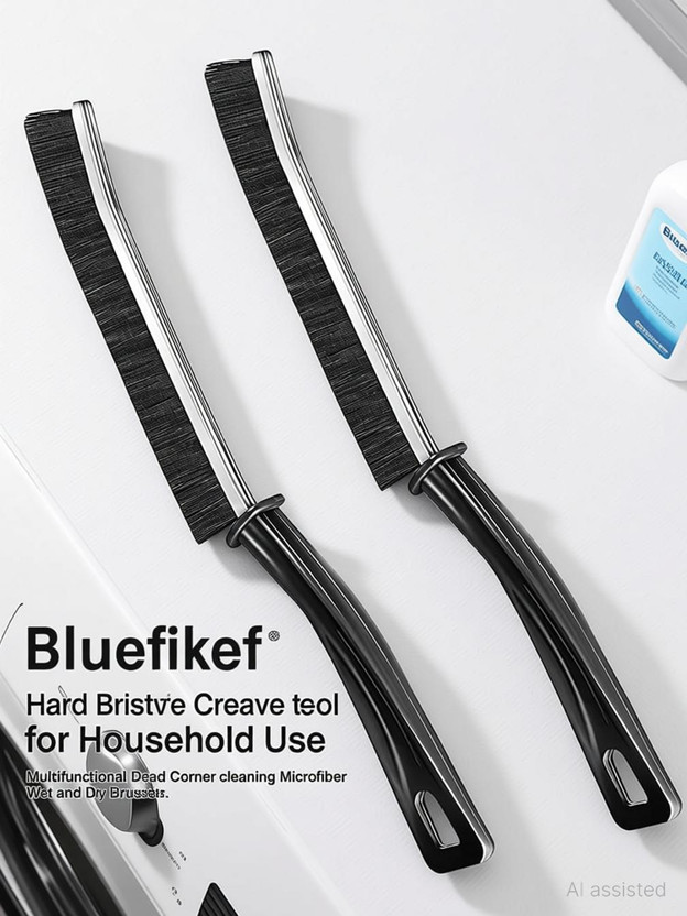 Bluejack Hard Bristle Crevice Tool for Household Use Multifunctional Dead Corner cleaning Microfibre Wet and Dry Brush(Multicolor)