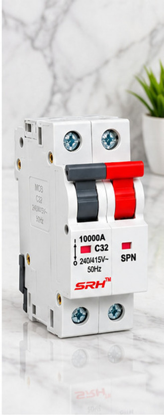 SM ENTERPRISESS Mini Circuit Breaker SP+N 32A C Curve Overload Protection Device 32A 2 Pole MCB MCB(2)